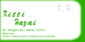 kitti hazai business card